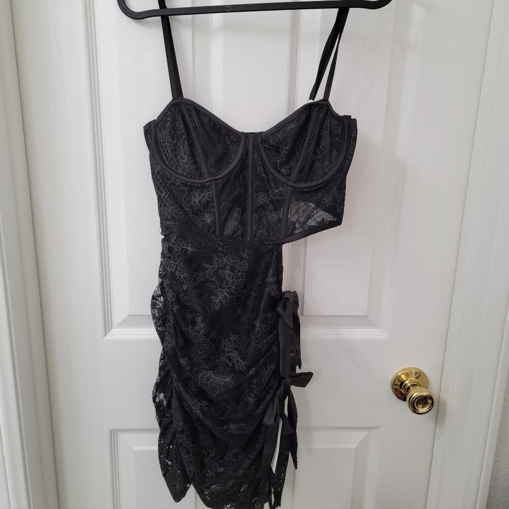 For Love and Lemons black lace dress